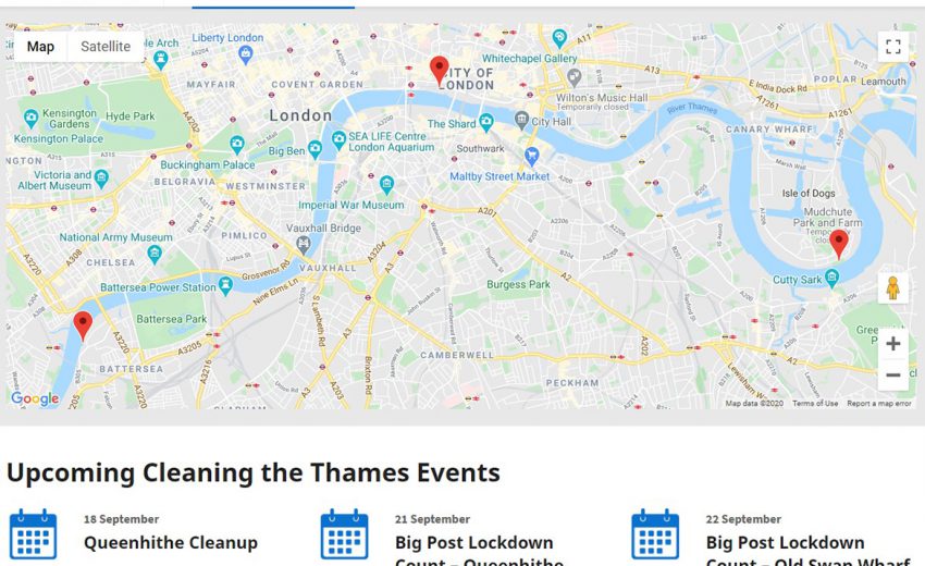 The Port of London Authority (PLA) is helping people find out where they can make a difference to the condition of the Thames foreshore with a new website, Cleaning the Thames, showing planned clean-ups.